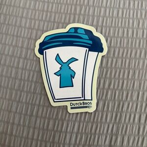 Dutch Bros Blue and White Coffee Cup Sticker